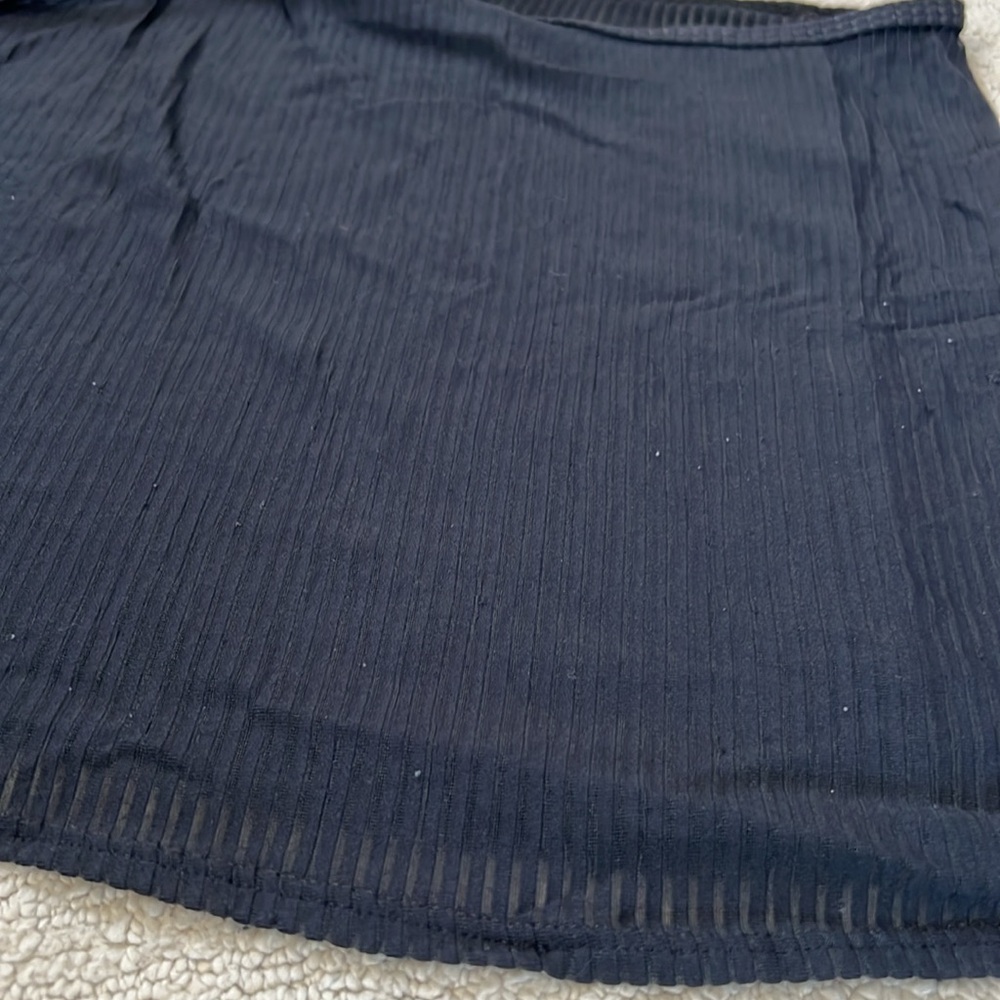 Black semi sheer wrap, swim cover-up skirt SZ XS/S - Picture 3 of 7